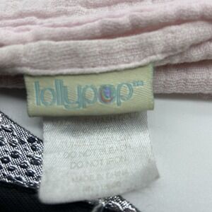 Lollypop Baby Blanket Pink Cotton Muslin Swaddle Receiving Blanket Soft Crinkle